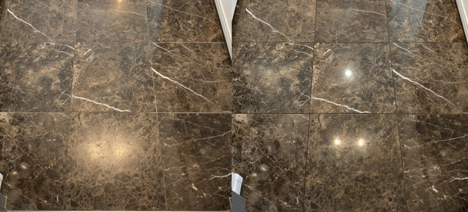 Marble tile cleaning