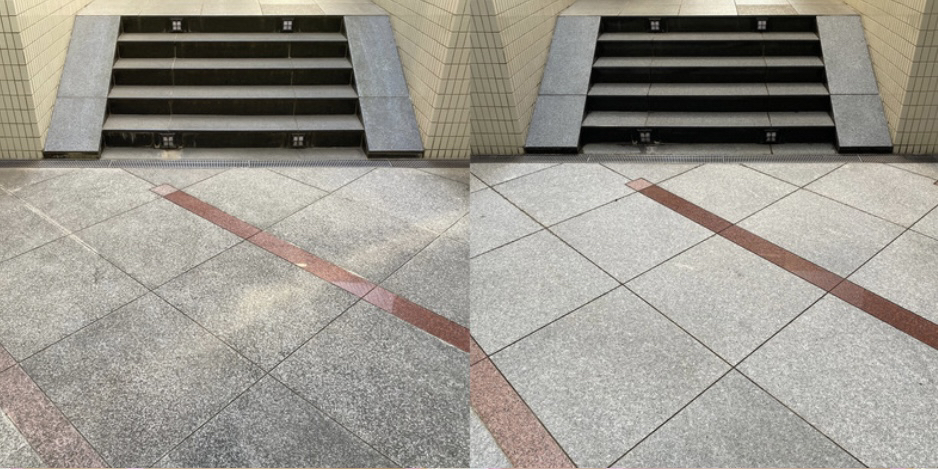 Tile and grout cleaning before and after